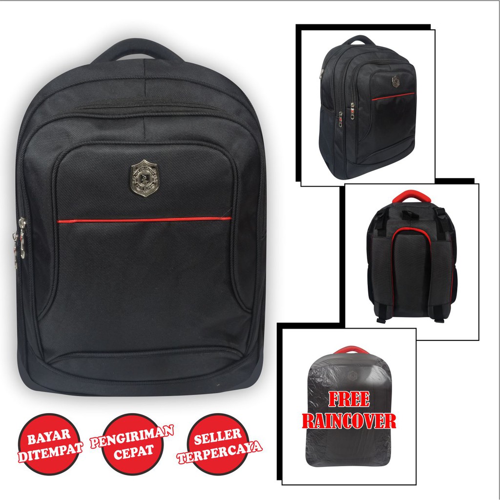 PG 9805 - Tas Ransel Punggung Laptop Pria dan Wanita Unisex Model Backpack Polo Bahan Waterproof