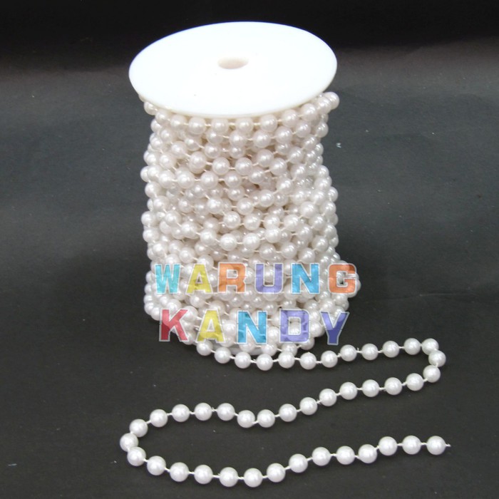 Mutiara Rantai / Mote Rantai 8mm Putih