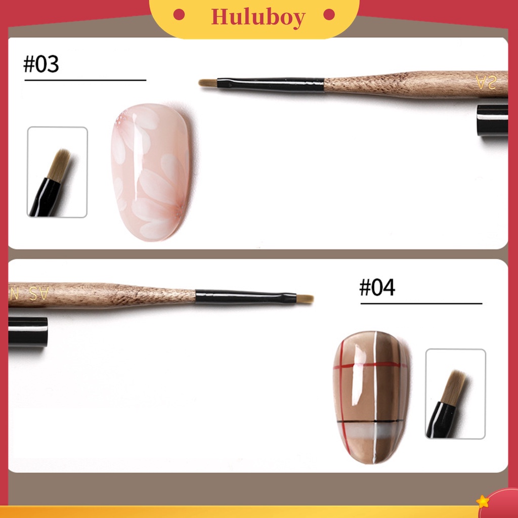 Huluboy Huluboy♡ Brush Liner Kuku Anti Slip Reusable Untuk Manicure