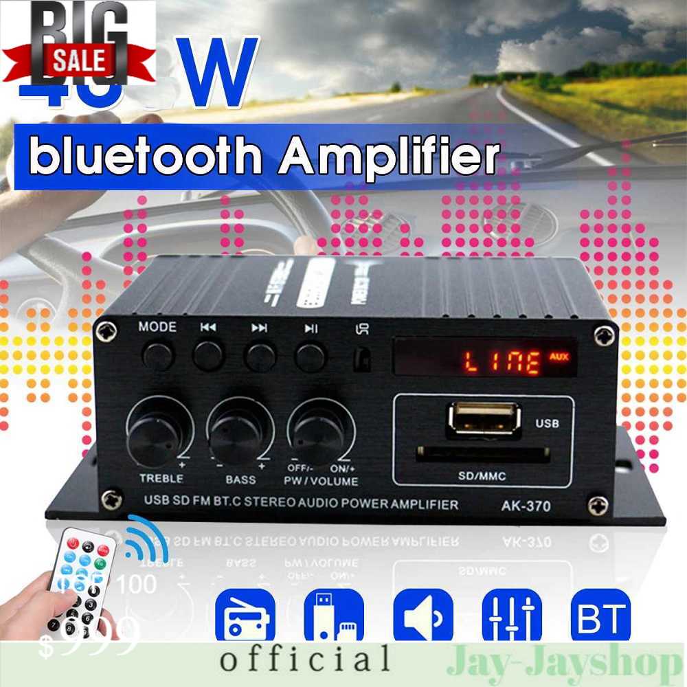 Leory Penguat Daya Audio Bluetooth Car Power Amplifier 12V 40W AK370