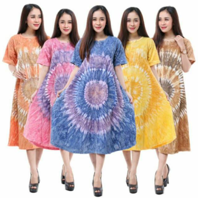 Daster kaos murah - Baju Tidur Wanita - Bahan Rayon adem dan Halus - Daster Abstrak Manohara