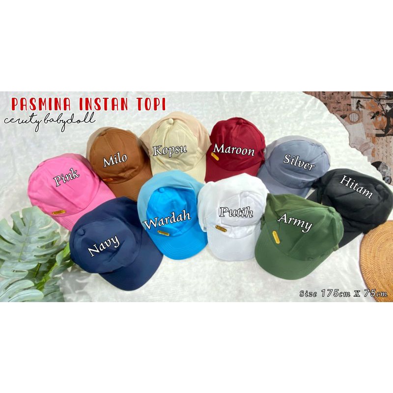 JILBAB MODERN TERKINI PASHMINA TOPI