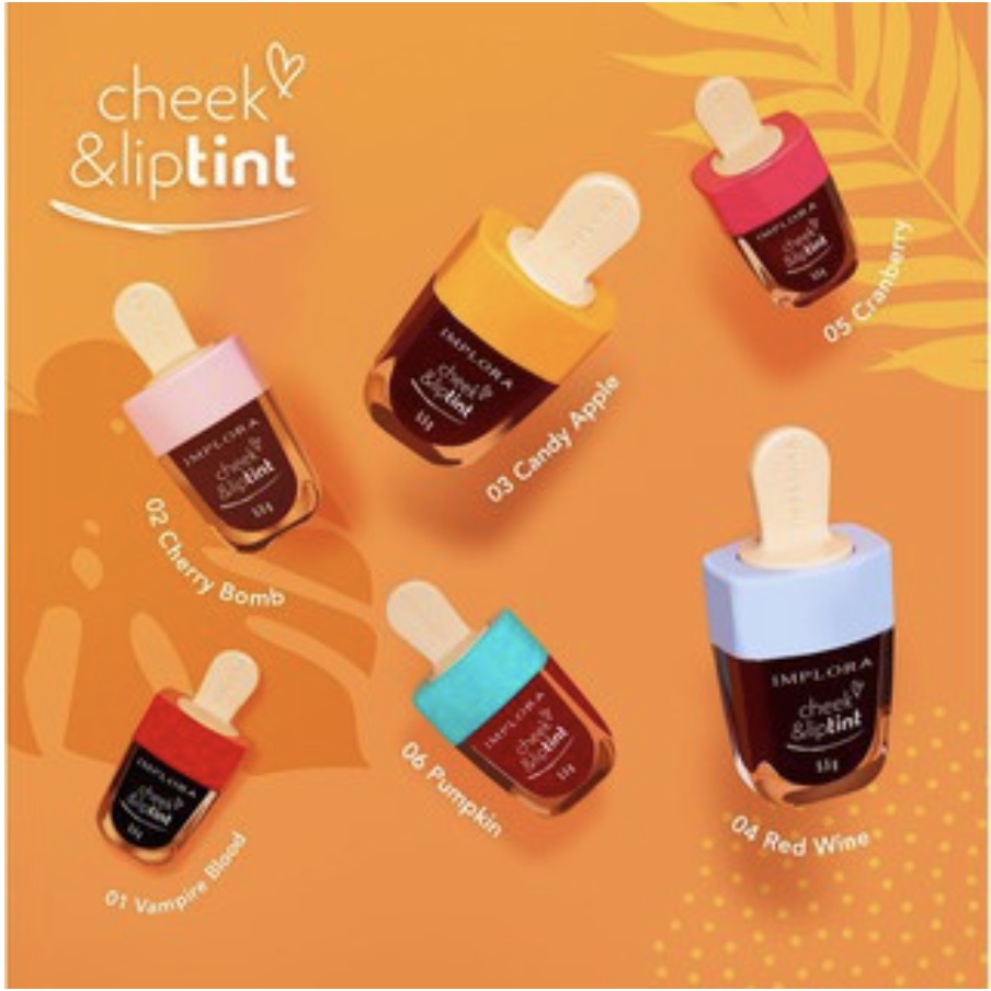 Implora Cheek &amp; Lip Tint Es Cream Bibir Liptint BPOM ORIGINAL
