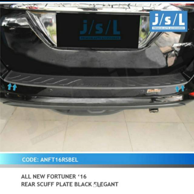 Sillplate belakang all new Fortuner hitam jsl