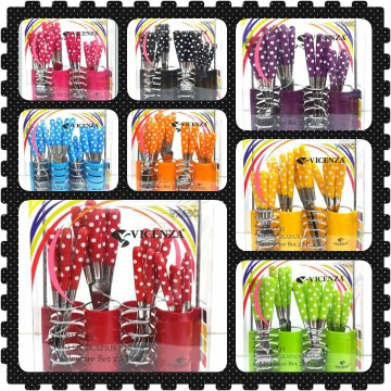 SENDOK VICENZA POLKADOT V245C ORIGINAL SET ISI 24 PCS MURAH HARGA GROSIR