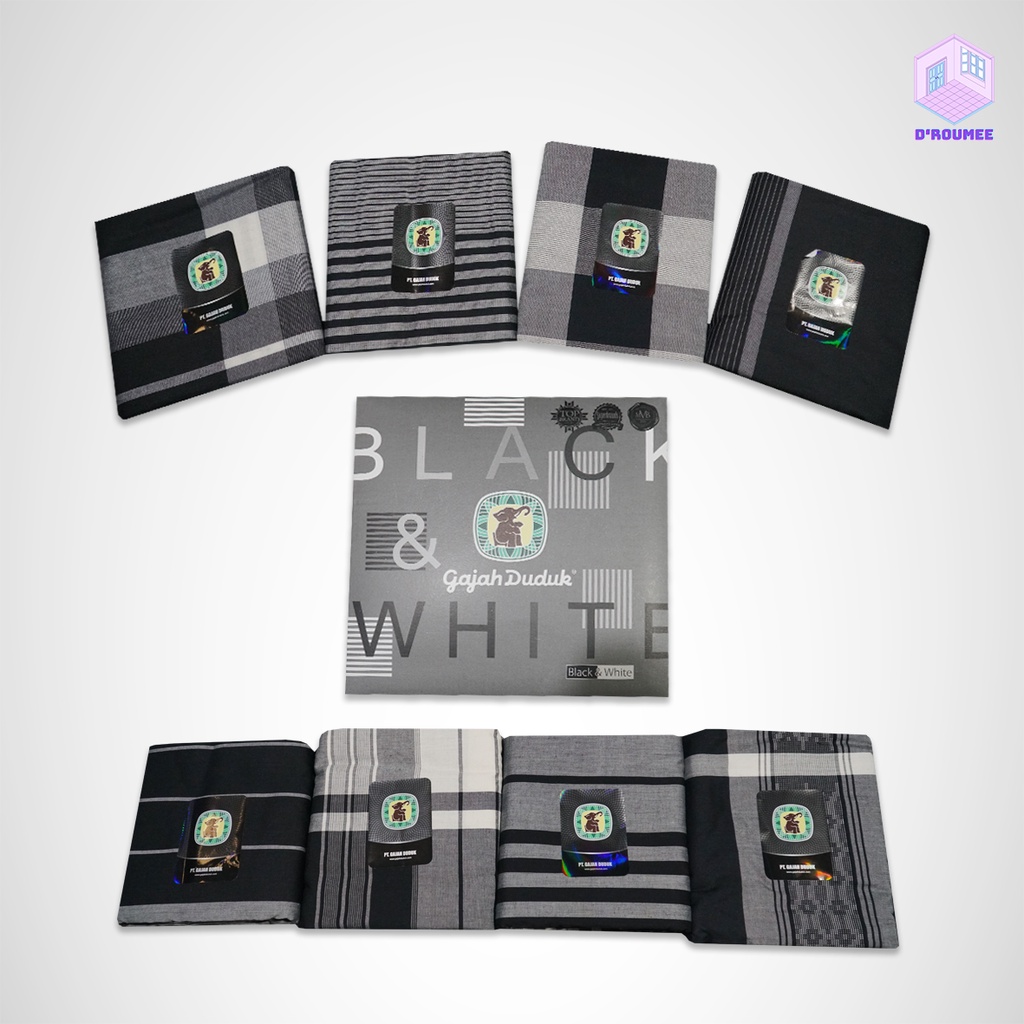 Sarung Gajah Duduk Black & White