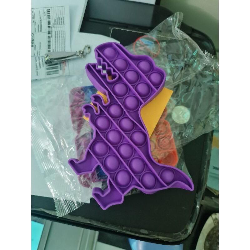 PUSH POP IT FIDGET TOY RAINBOW MAINAN ANAK BUBBLE SENSORY TOYS STRESS RELIEVER POP IT VIRAL TERMURAH-dino