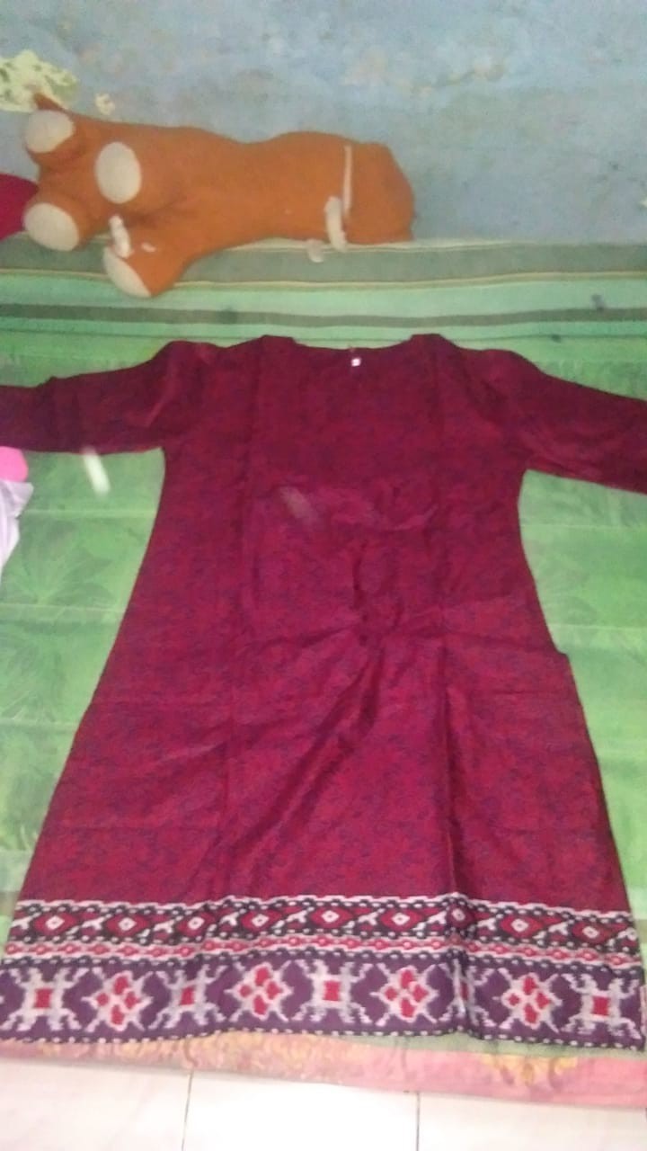 Batik Couple Keluarga Sania Ruffle Ori Ndoro Jowi Dnt Motif Mega Abang
