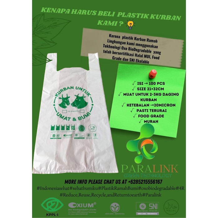 

Ginger- kantong plastik daging qurban ramah lingkungan