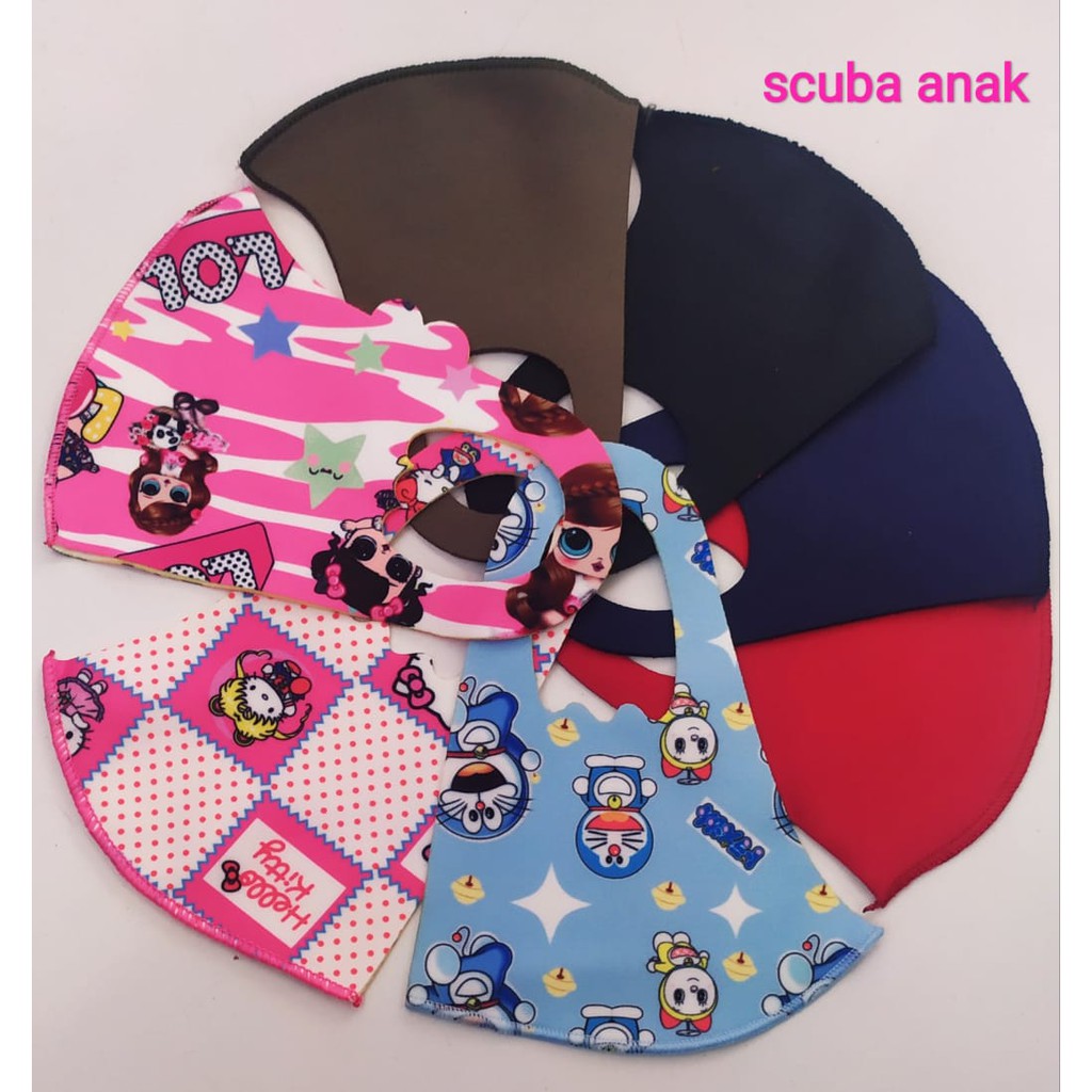 Masker Scuba Anak Polos dan Karakter