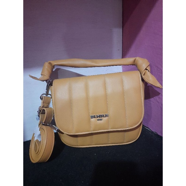 TAS JINJING WANITA PUFFY BOWLER YELLOW BRUNBRUN PARIS SHOPIE MARTIN TERBARU PROMO