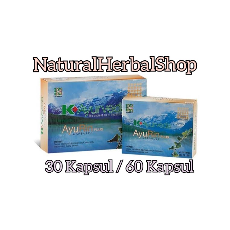 K Ayurin Ayurveda Ayu RIN Isi 30 Kapsul / 60 Kapsul Untuk Batu Ginjal & Prostat Asli Original KLINK 