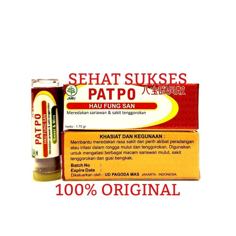 Pat Po Hau Fung San - Obat Sariawan &amp; Sakit Tenggorokan