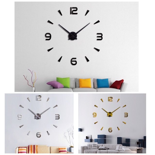 [PROMO] Jam Dinding Besar DIY Giant Wall Clock Quartz Creative Design 80-130cm