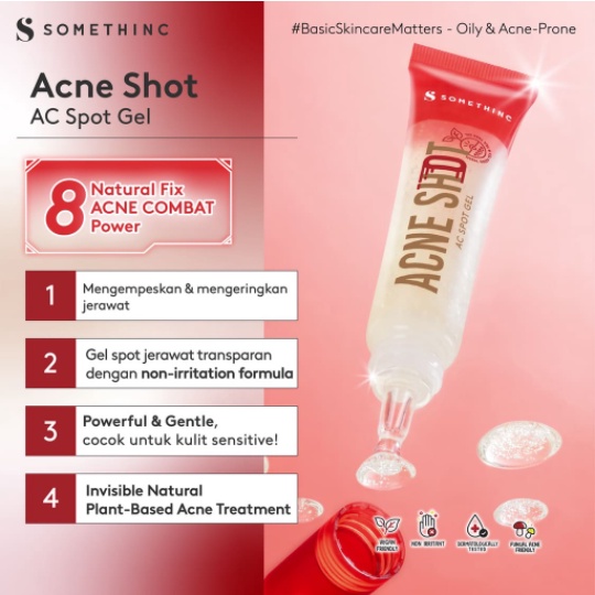 SOMETHINC Acnedot Series - AcneShot Spot Gel Toner Moisturizer Facial Cleanser / Perawatan Wajah Berjerawat