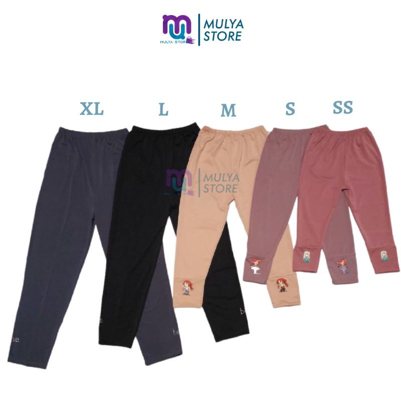 Celana Legging Anak Perempuan dan Remaja Panjang Gambar Bahan Premium Lembut Melar