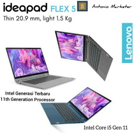 Lenovo Flex 5 Intel i5 Gen 11 16GB RAM 512GB SSD Nvidia MX450