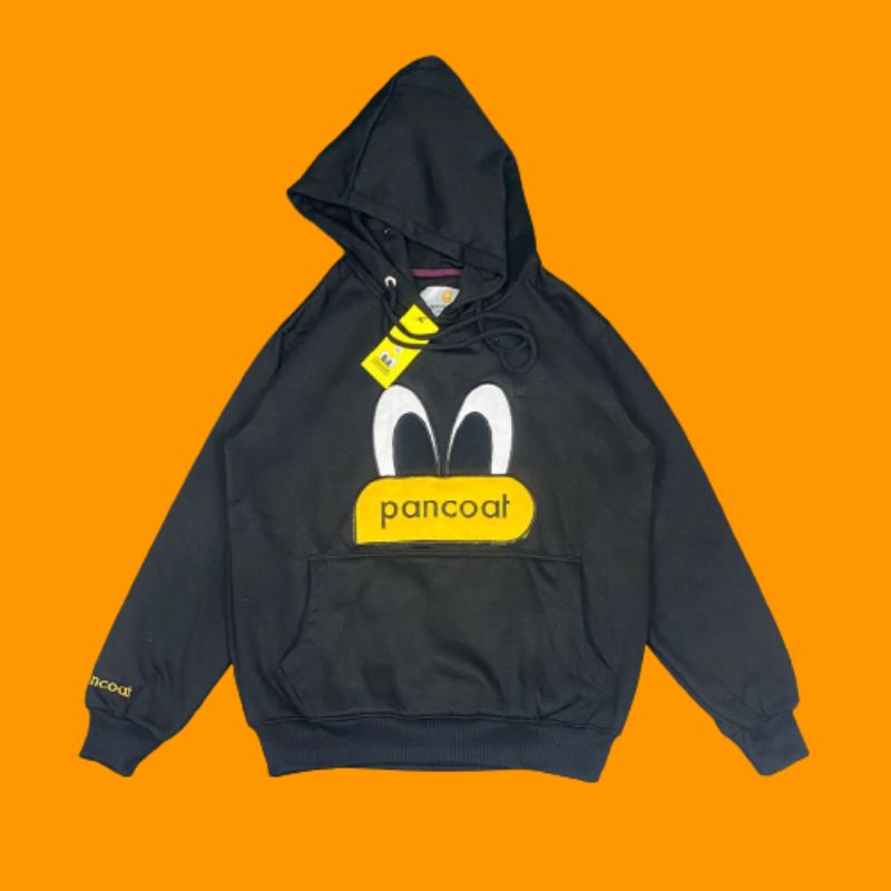 Hoodie Pancoat Hitam Bordir Mata Premium Unisex