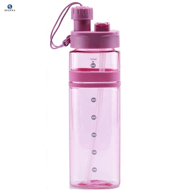 BOTOL AIR MINUM SPORT 700ML PLASTIK SEDOTAN TUTUP HX-605 Seliya 7259