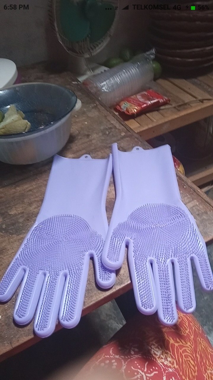 Sarung Tangan Karet Apd  Glove Silikon - Ungu