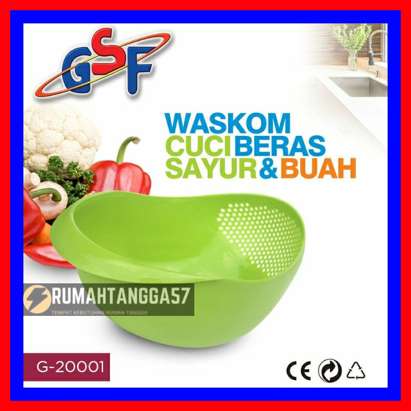 PROMO‼️BASKOM CUCI BERAS SARINGAN BESAR TEMPAT CUCI BERAS / WASKOM CUCI BERAS