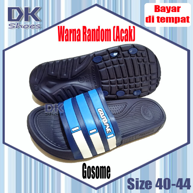 Gosome Sandal Karet Selop Laki 40-44 / Sandal Laki Ringan Waterproof / Sandal