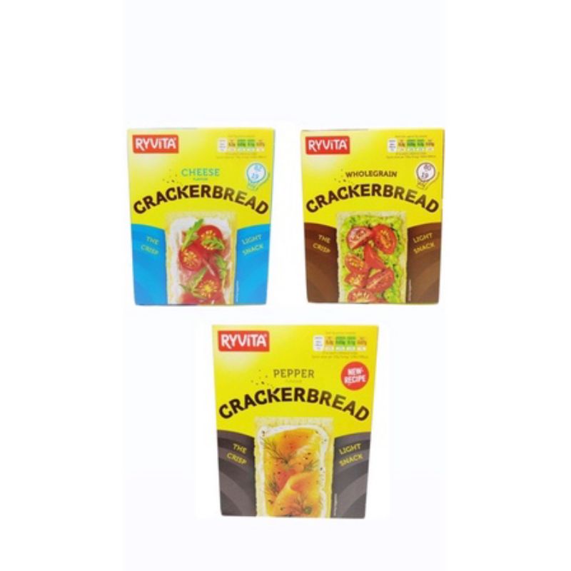 

Ryvita Crackerbread Cheese - Pepper - Wholegrain 125gr / Roti Kering
