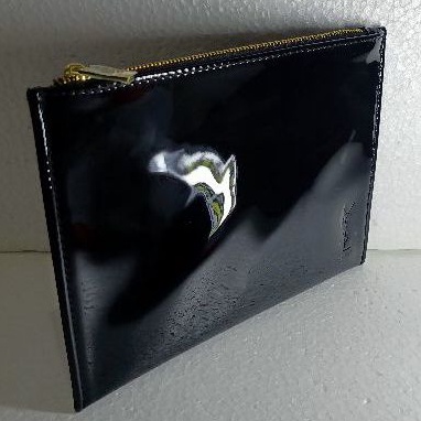 OriginaL Pouch Medium Flat YSL Beaute Vinyl Black Murah