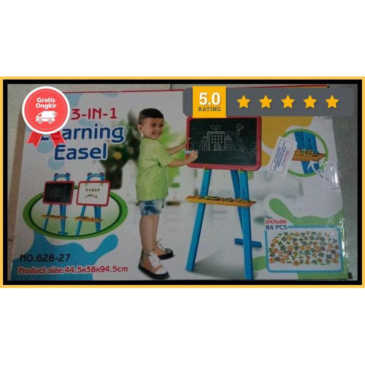 

Multicolor Learning Easel 3 In 1 / Drawing Board Jneny789