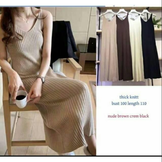 DRESS SELINE RAJUT / DRESS RAJUT FASHION / DRESS MURAH(BISA COD) / DRESS KOREAN