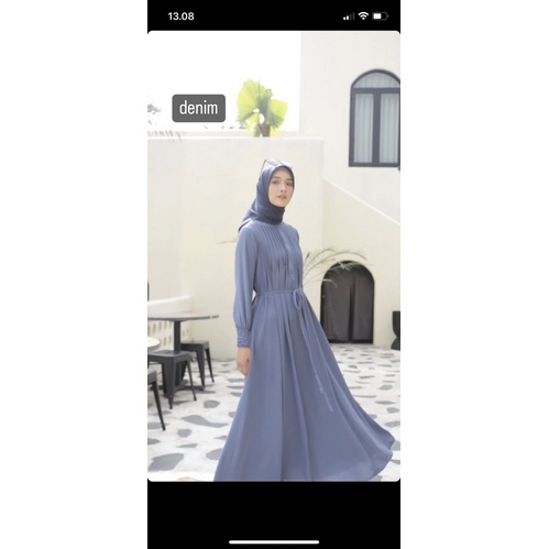 Umnia 1 denim size SM Jannat id jannat.id gamis lebaran baju lebaran