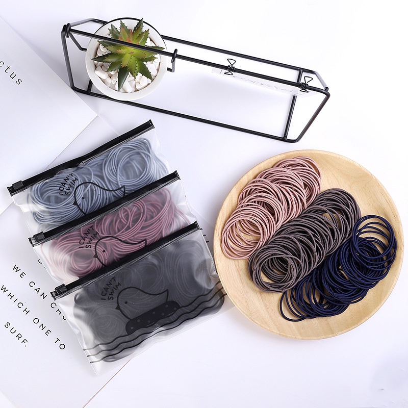 PO88 IKAT KARET RAMBUT ELASTIS WARNA POLOS GAYA KOREA UNTUK WANITA