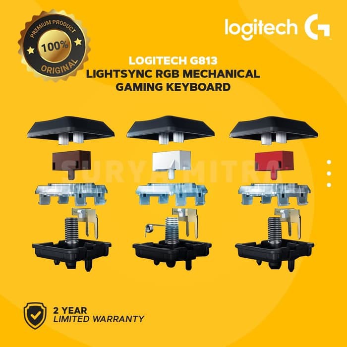 KEYBOARD GAMING MECHANICAL LOGITECH G813 LIGHTSYNC RGB