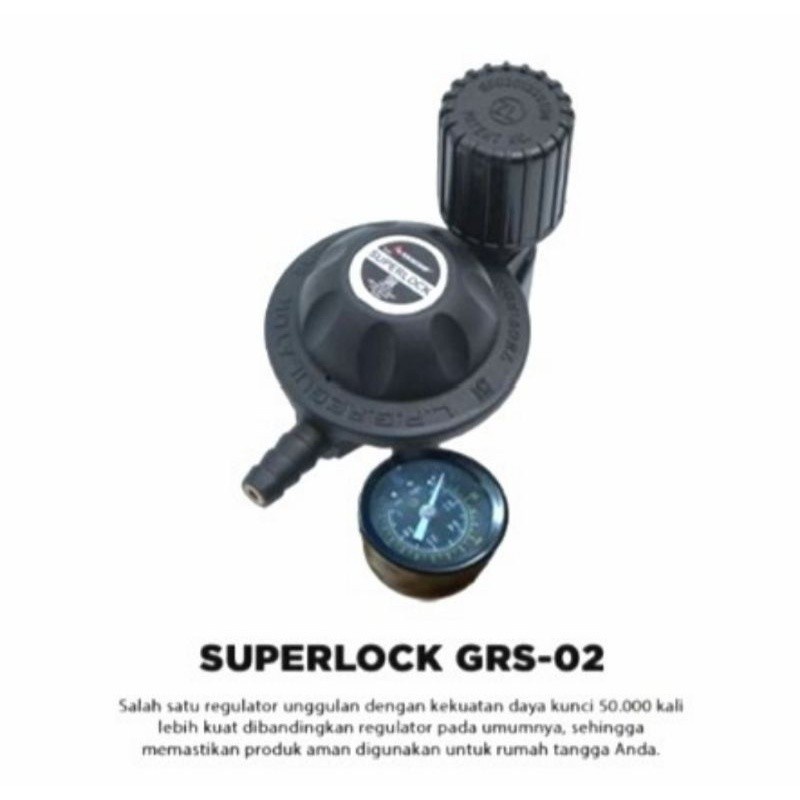 GasComp GRS 02 Regulator Gas Meteran Super Lock