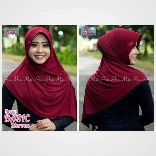 Bergo Basic Maroon / Jilbab Maroon / Jilbab Merah