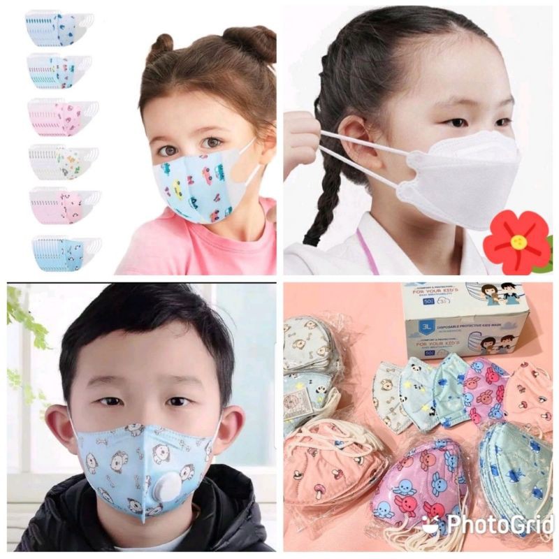 masker bayi anak dewasa duckbill / masker anak duckbill / kf94 / kn95 per pc