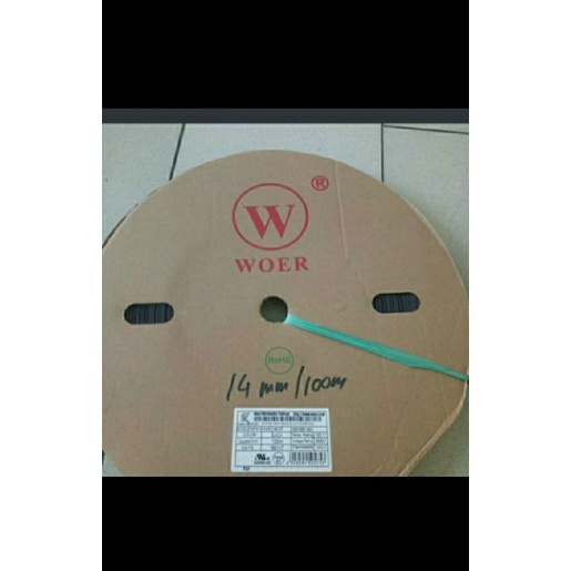 selongsong bakar ciut 14mm merek woer 1rol panjang 100meter