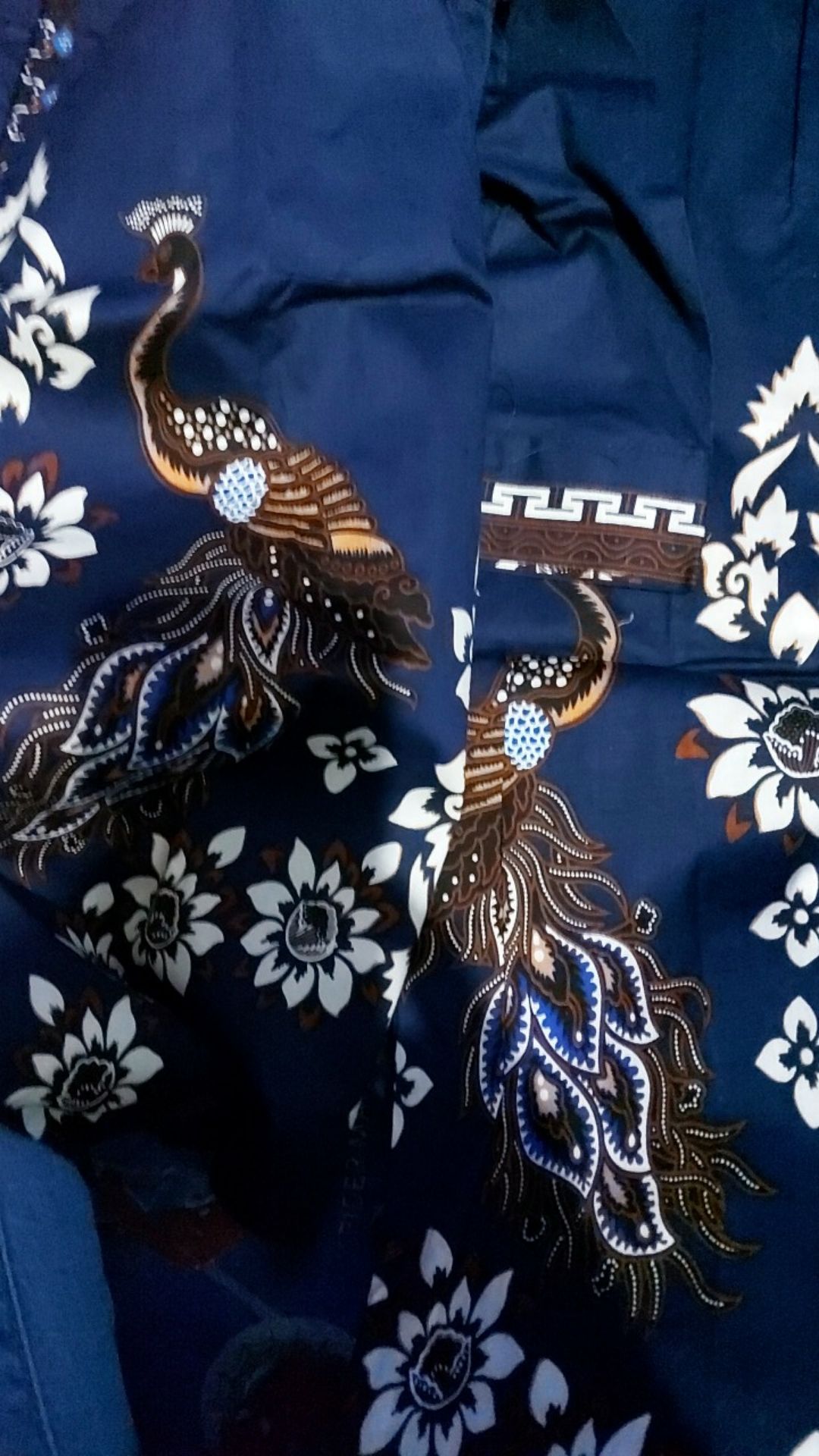 Atasan Blouse Batik Wanita Lengan Panjang Bahan Katun Stretch, 242 Jm#