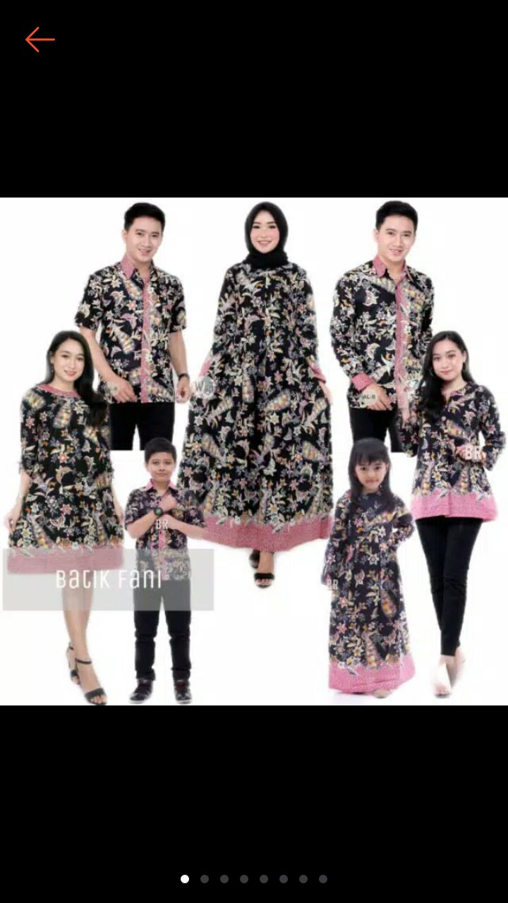 Batik Couple Keluarga Sania Ruffle Ori Ndoro Jowi Dnt Mataram