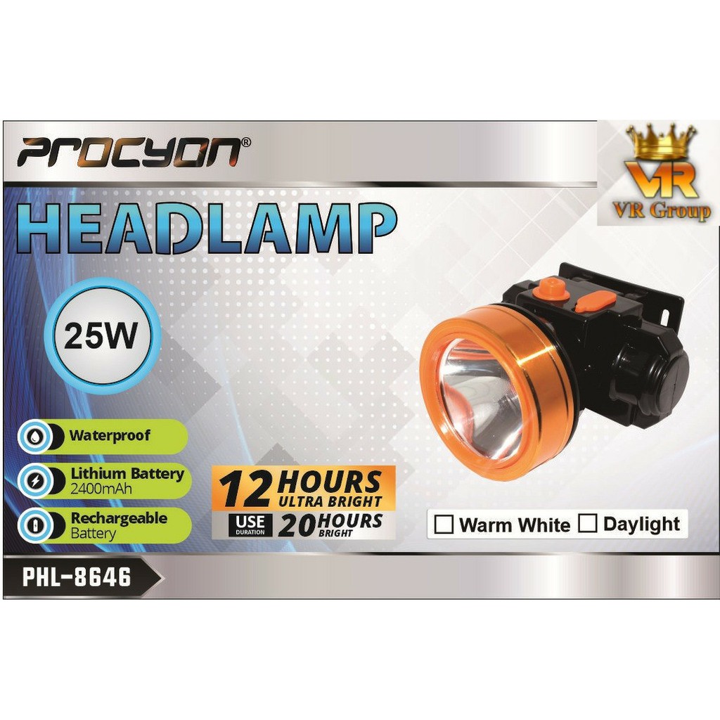 SENTER KEPALA 25W (HEAD LAMP) PROCYON
