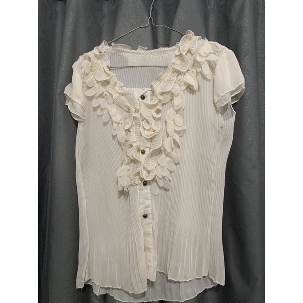 Atasan Blouse Ruffle Bunga Korean