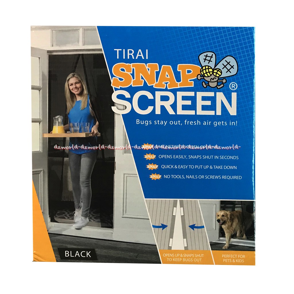Tirai Snap Screen Black Pemasangannya Mudah