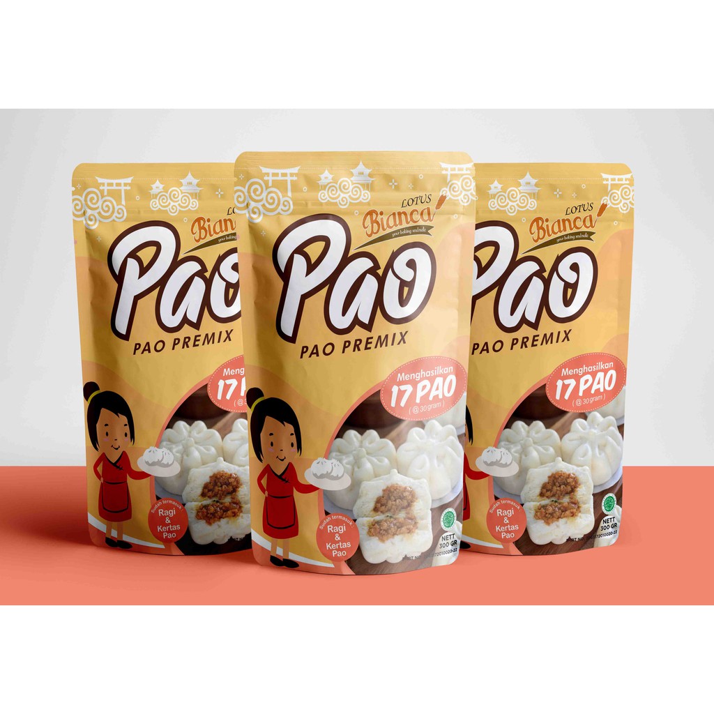 300gr Bianca Lotus Pao Premix (tepung instan untuk bapao)