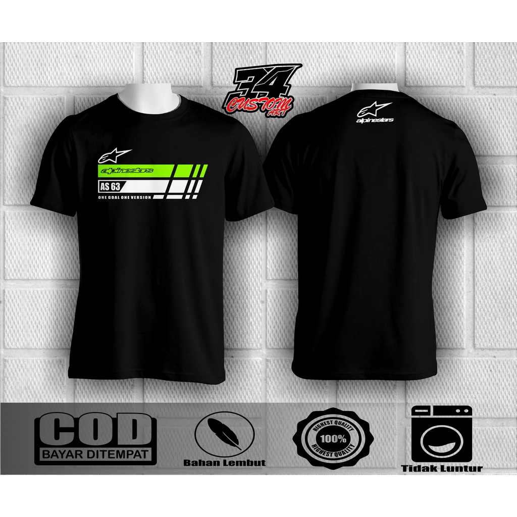 T-shirt Otomotif Alpinestar - T-shirt Pria - Kaos Distro Alpinestar - Kaos Racing