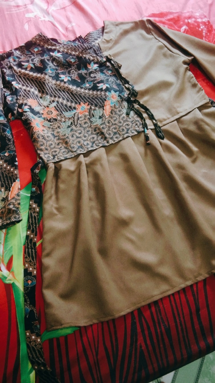 Batik Wanita Asj Sa Hrb026 Kenongo Kemeja Tosca Pendek