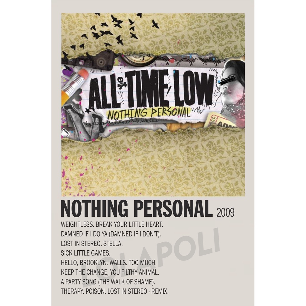 Poster Cover Album Nothing Personal - All Time Low