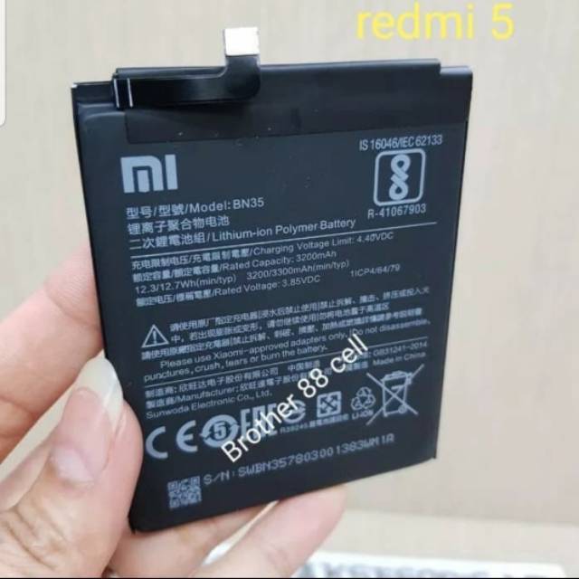 BATTERY BATERAI BATRE ORIGINAL 100% XIAOMI REDMI 5 (BN35)