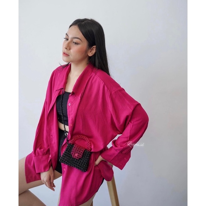 Kemeja Basic Oversized Lengan Panjang dan Pendek