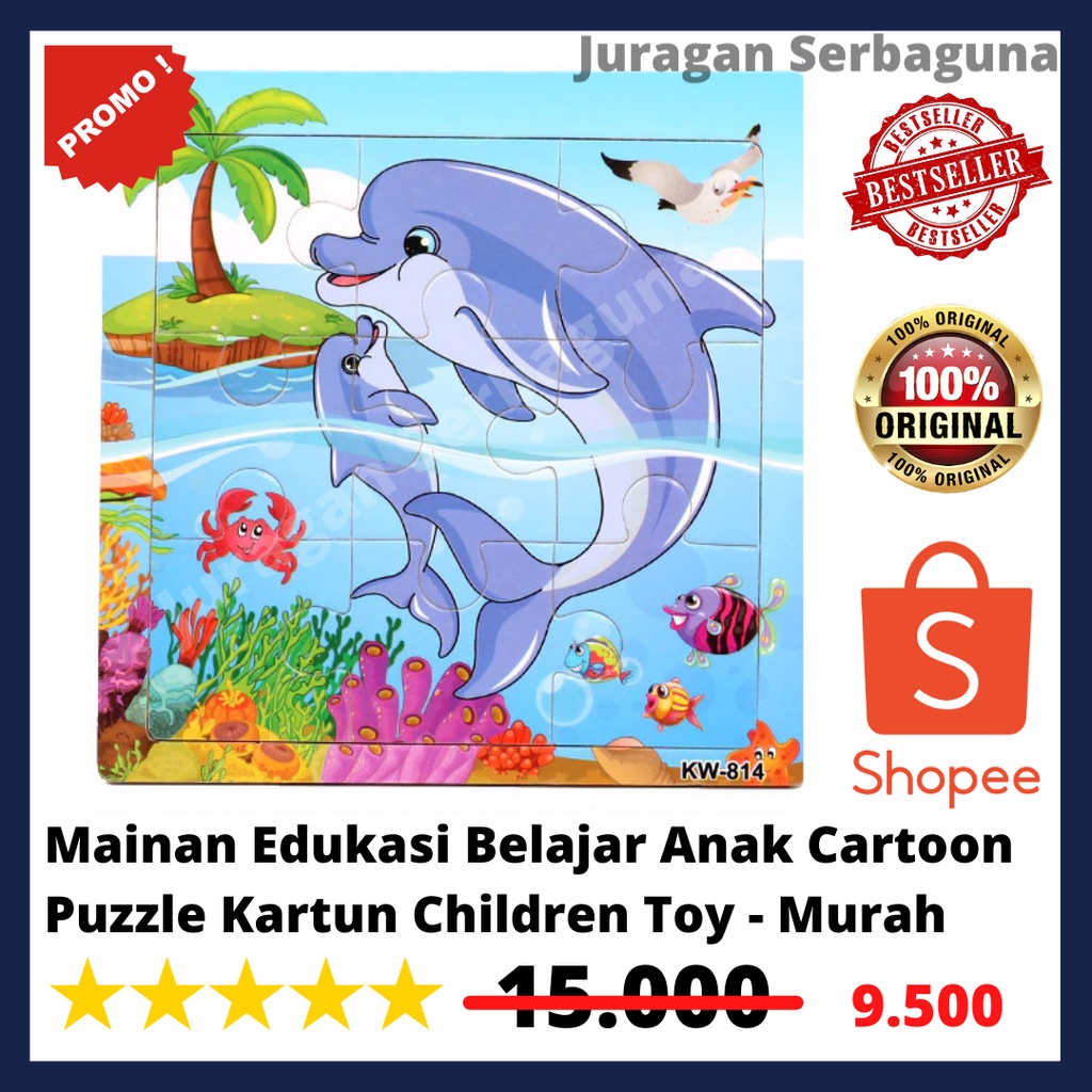 Mainan Edukasi Belajar Anak Cartoon Puzzle Kartun Children Toy - Murah