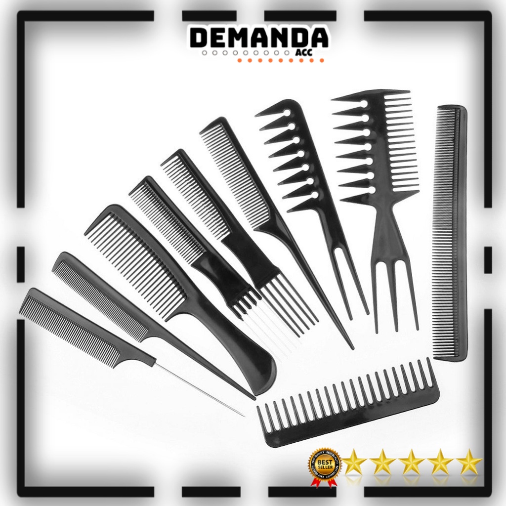 10PCS Sisir Rambut Salon Hair Comb || Perawatan Alat Kecantikan Wanita Barang Unik Murah Lucu - YS-254